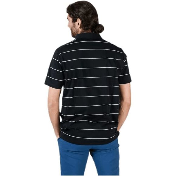 NEW Men Small NIKE Dri Fit Golf Polo Shirt Striped Short Sleeve AT8946-010 Black - Picture 3 of 4